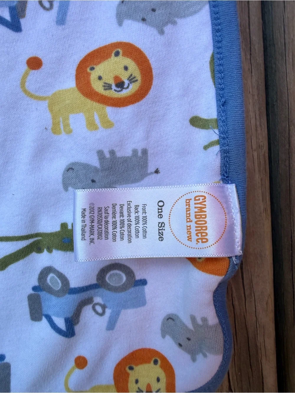 Gymboree Zoo Lion Baby Blanket Rhino Aligator Security 2012 Blue Green White